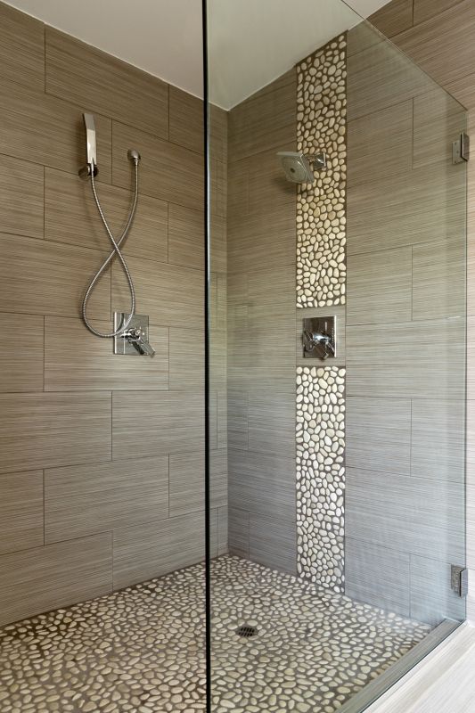 Stylish Shower with Textured Tiles
