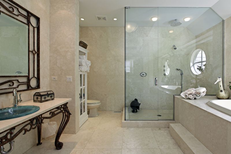 Elegant Shower with Glass Panel